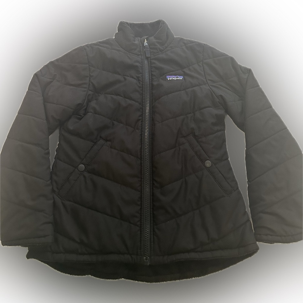 Patagonia girls reversible snow flower zip jacket